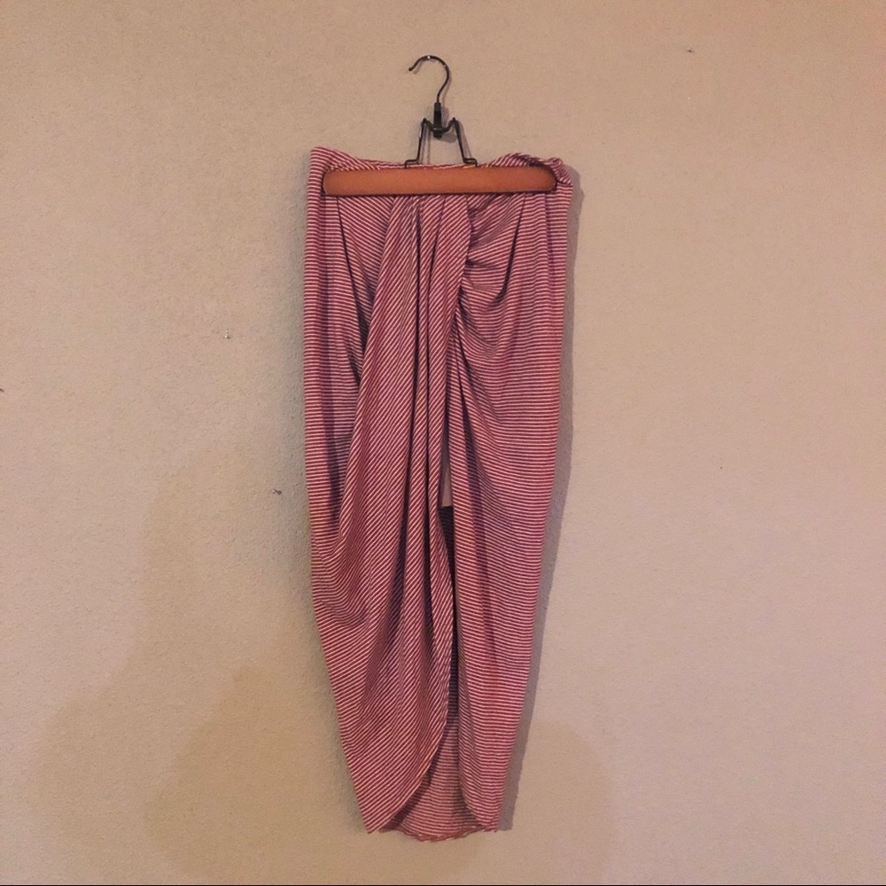 Charlotte Russe Striped Wrap Skirt